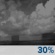 Sunday Night: A chance of showers before 8pm, then a slight chance of showers and thunderstorms between 8pm and 11pm, then a slight chance of showers after 11pm.  Partly cloudy, with a low around 64. Northeast wind around 5 mph becoming calm  in the evening.  Chance of precipitation is 30%.